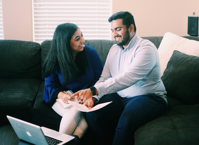indian couple planning a wedding